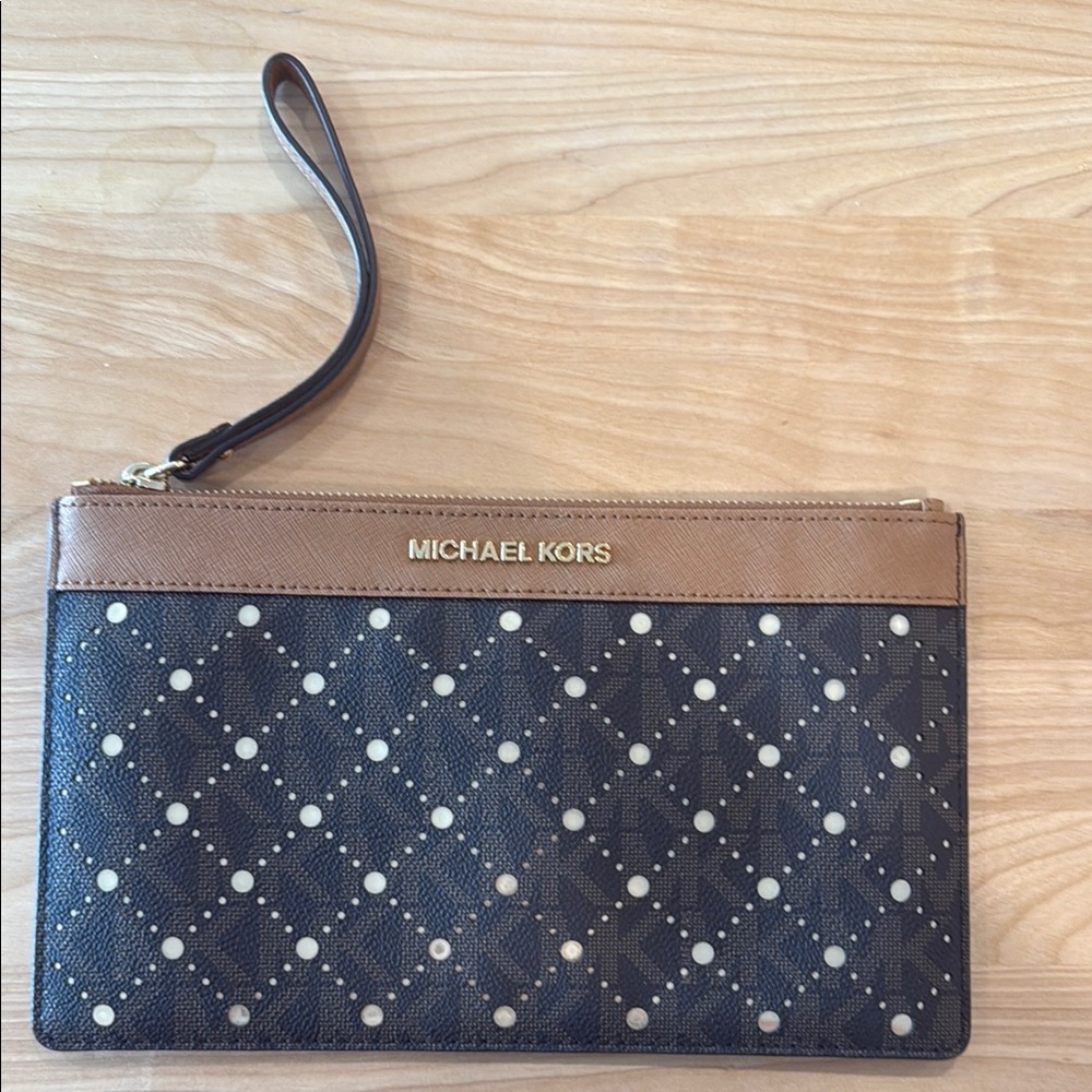 Michael Kors Brown Wristlet